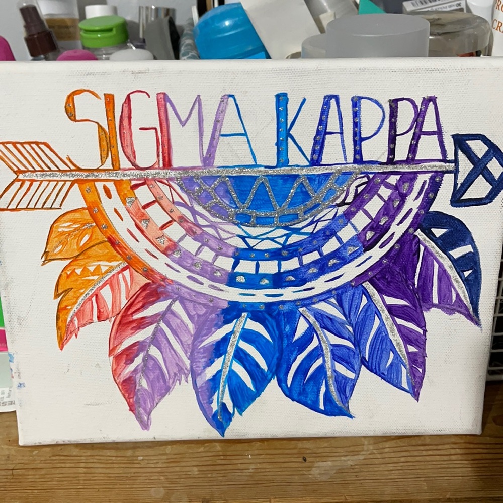 Hand painted Sigma Kappa canvas (Small)